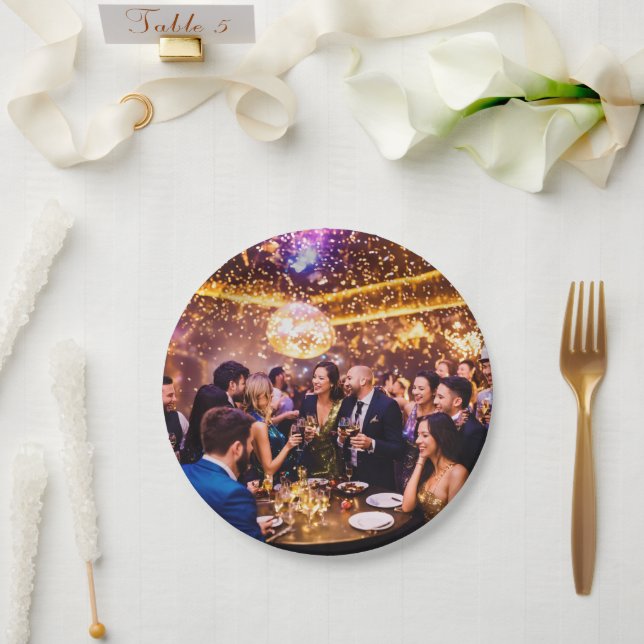 Neujahr Pappteller (Hochzeit)