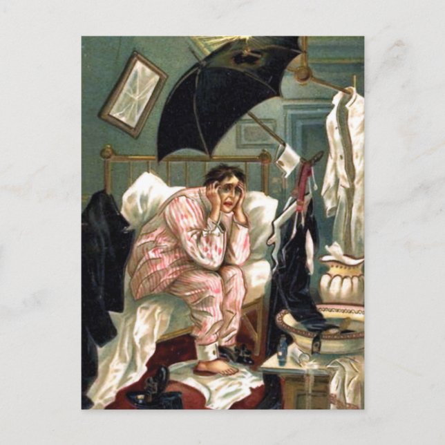 Neujahr Party Hangover Postkarte (Vorderseite)