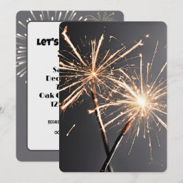 Neujahr Party Sparkler Einladung