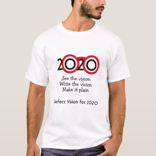 Neujahr perfekte VISION für 2020 Fun Brillen T-Shirt