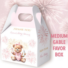 Neujahr Pink Girl Babydusche Mittlere Gabel Geschenkschachtel
