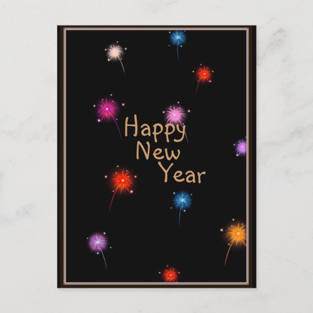 Neujahr Postkarte (Vorderseite)