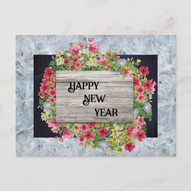 Neujahr Postkarte (Vorderseite)