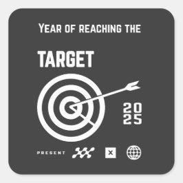 Neujahr Quadratischer Aufkleber