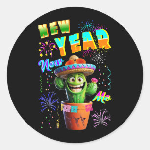 Neujahr Runder Aufkleber