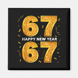Neujahr Sechs Sieben 6 7 Meme Lustig Frohes Neues Magnet