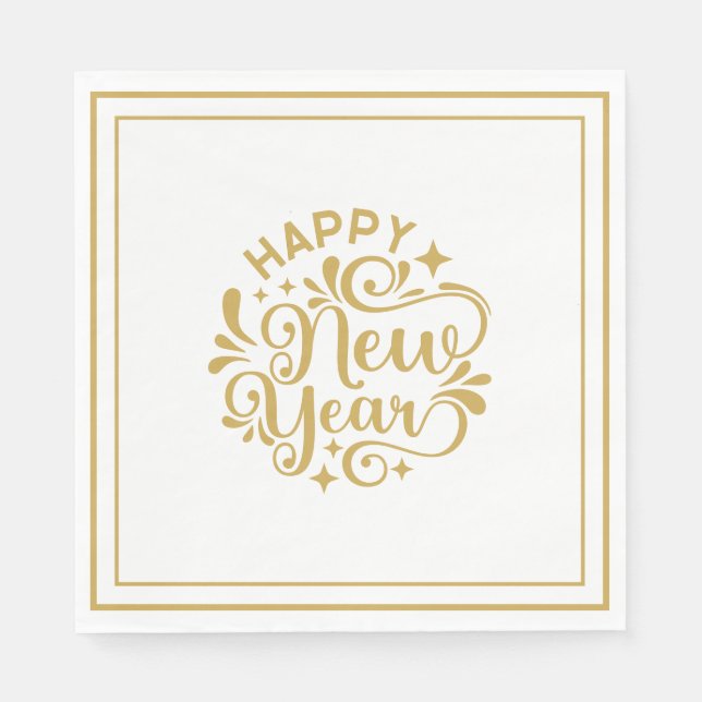 Neujahr Serviette (Vorderseite)