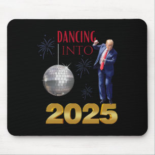 Neujahr Trump tanzt 2025 Mega Funny Party Count Mousepad