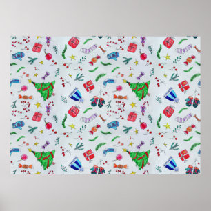 Neujahr Weihnachten Winter Poster