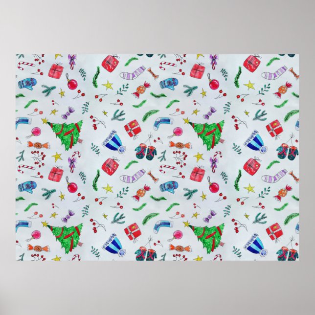 Neujahr Weihnachten Winter Poster (Vorne)