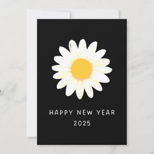 NEUJAHRE FEIERUNGEN 2025 Weißer Rosenwagen Feiertagskarte