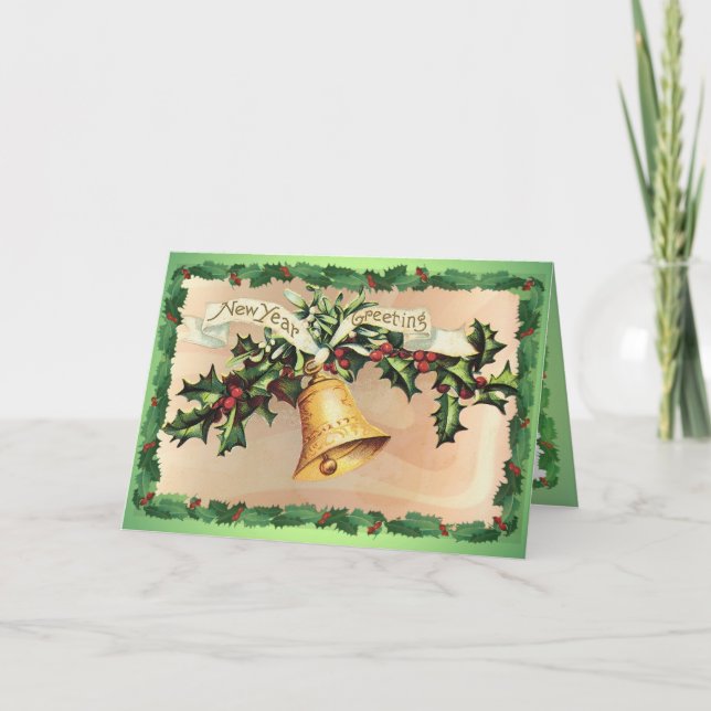 NEUJAHRESGÜTER VON SHARON SHARPE FEIERTAGSKARTE (Vorderseite)