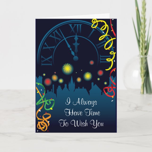 NEUJAHRESKARTE FEIERTAGSKARTE (Vorderseite)