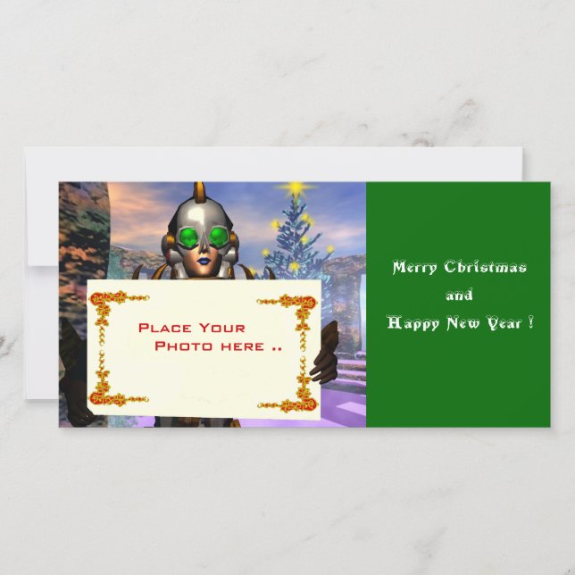 NEUJAHRESTAG EINES ZYBORGS FEIERTAGSKARTE (Vorderseite)