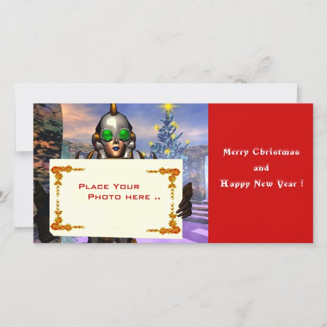 NEUJAHRESTAG EINES ZYBORGS FEIERTAGSKARTE (Vorderseite)
