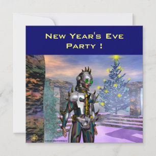 NEUJAHRESTAG EINES ZYBORGS FEIERTAGSKARTE