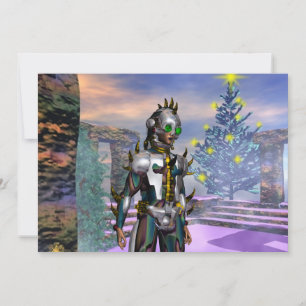 NEUJAHRESTAG EINES ZYBORGS FEIERTAGSKARTE