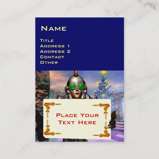 NEUJAHRESTAG EINES ZYBORGS VISITENKARTE (Vorderseite)