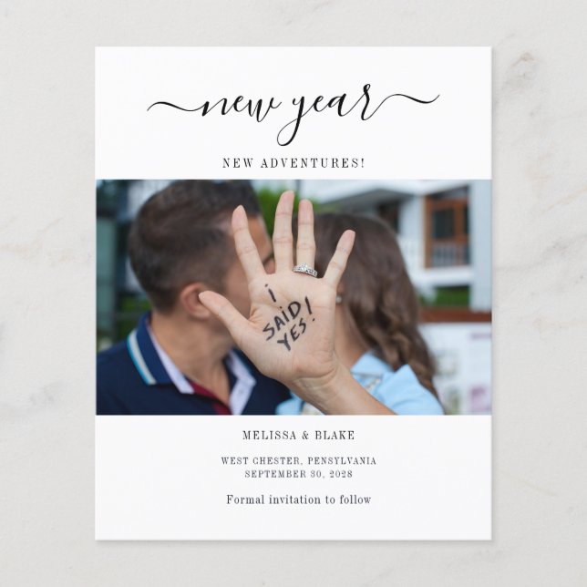 Neujährige Abenteuer Ankündigung Datum freihalten (Vorderseite)