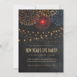 NEUJÄHRIGE PARTY EINLADUNG| Zeichenleuchten Einladung