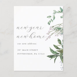 Neujahrliche Änderung der Zuhause-Adresse Postkarte