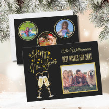 *Neujahrs-4-Multi-Foto-Collage-Vorderseite-Rücksei
