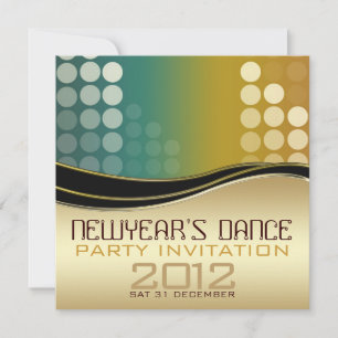 Neujahrs-Club-DJ-Tanzparty-Einladung Einladung