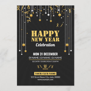 Neujahrs-Einladungsflyer Einladung
