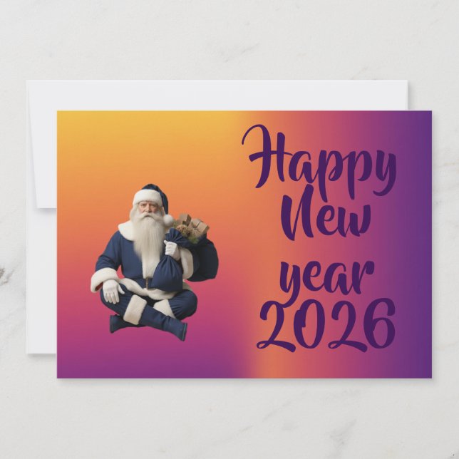 Neujahrs-Gratulationskarte  Feiertagskarte (Vorderseite)
