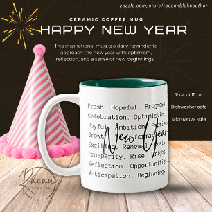 Neujahrs-Inspirationsgefühle Zweifarben-Tasse Zweifarbige Tasse