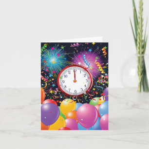 Neujahrs-Party-Notizkarten Feiertagskarte