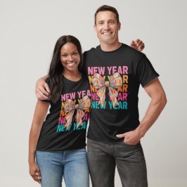 Neujahrs-Schleifen-T-Shirt T-Shirt