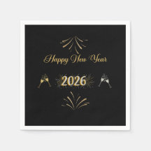Neujahrs-Sparkling-Papiernapkin