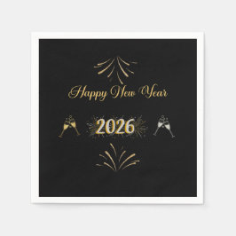 Neujahrs-Sparkling-Papiernapkin Serviette