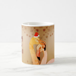 Neujahrs-Tasse mit Flamingovögeln Kaffeetasse