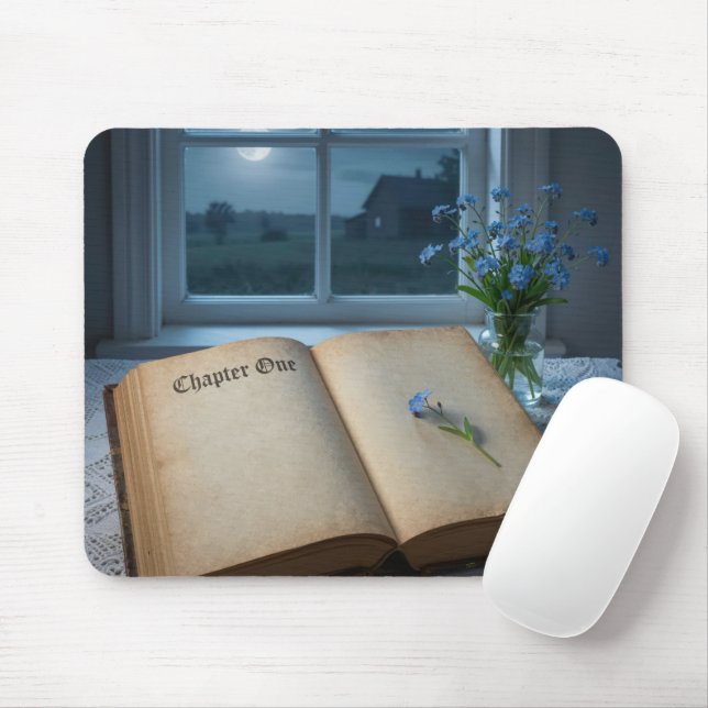Neujahrs-Vintage-Journal im Mondlicht Mousepad (Mit Mouse)