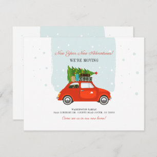 Neujahrsabenteuer Veränderung der Adressenverschie Mitteilungskarte