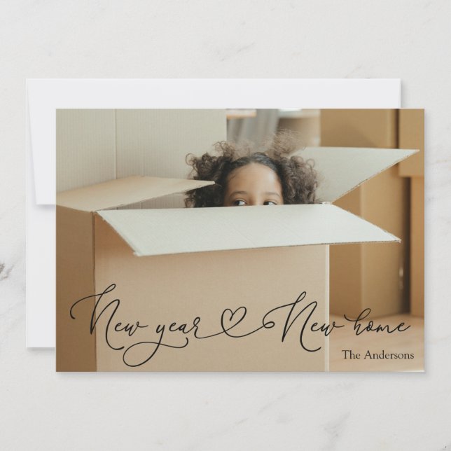 Neujahrsankündigung - Neue Zuhause Einladung (Vorderseite)
