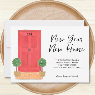 Neujahrsankündigung über Zuhause-Bewegung Ankündigung