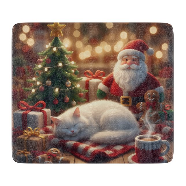 Neujahrsatmosphäre Schneidebrett (Vorderseite)
