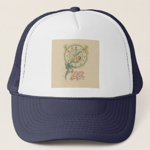 Neujahrsbaby Vintage-Uhr Truckerkappe