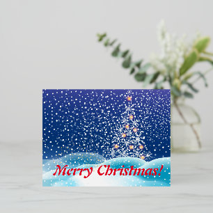 Neujahrsbaum , fröhliche Weihnachten Folien Feiertagspostkarte