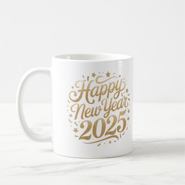 Neujahrsbecher 2025 kaffeetasse (Links)