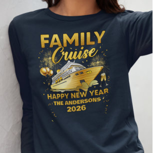 NeujahrsCruise Gold Ship Custom Year T-Shirt
