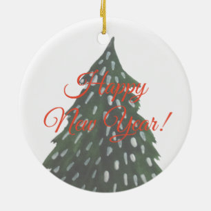 Neujahrsdekoration Keramik Ornament