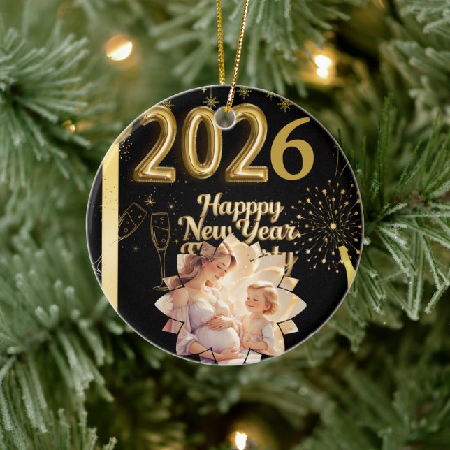Neujahrsdekoration Keramik Ornament (Baum)