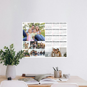 Neujahrsfamilie - Personalisierter Foto-Kalender 2 Poster