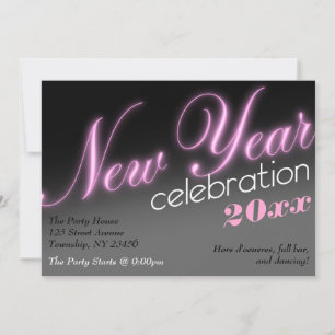 Neujahrsfeier 2013 Neonische Party Einladungen