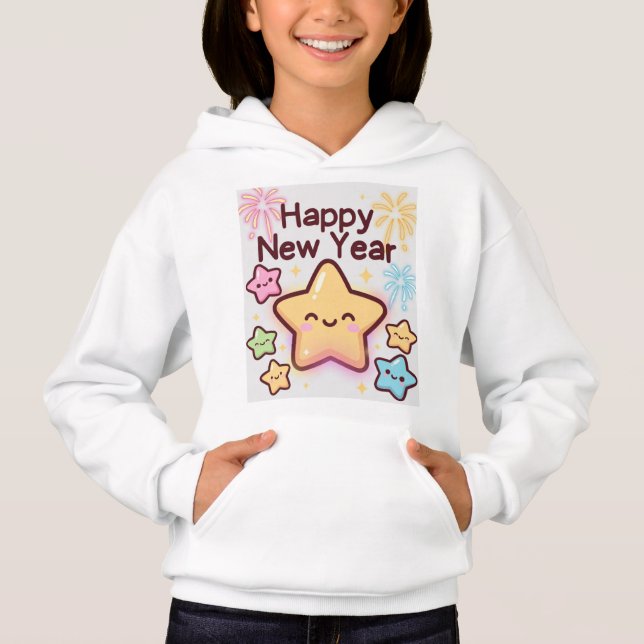 Neujahrsfeier-Design Hoodie (Vorderseite)