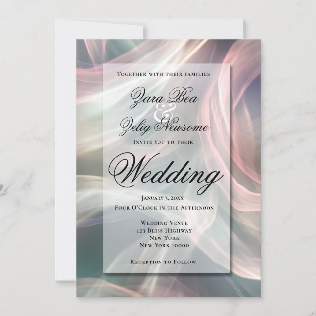 Neujahrsfeier Glamour Hochzeit Ankündigung (Vorderseite)